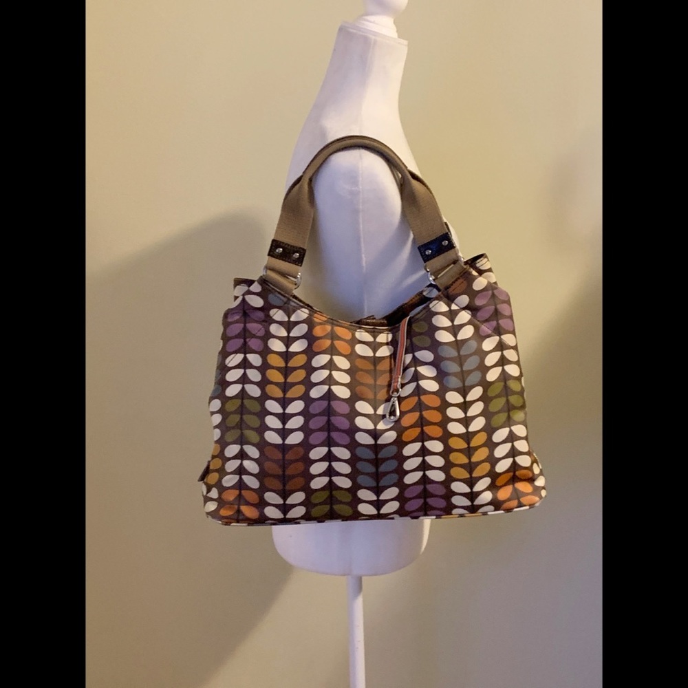 Orla Kiely classic stem print laminate canvas bag